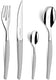Amefa - Lou Laguiole Jet Stainless Steel Flatware Set with Satin Finish, 24 Pcs - 251306AF14C40
