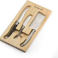Amefa - Lou Laguiole Tradition 3 Piece Cheese Knife Set in Wooden Box - 2511MWWA00CS7