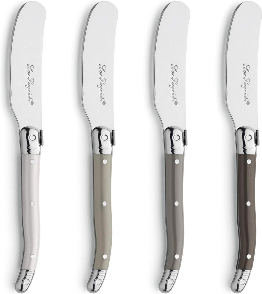 Amefa - Lou Laguiole Tradition 4 Pcs Butter Spreader Set with Wooden Box - 2511MYWA00BB4