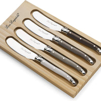 Amefa - Lou Laguiole Tradition 4 Pcs Butter Spreader Set with Wooden Box - 2511MYWA00BB4