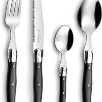 Amefa - Lou Laguiole Tradition Grey Stainless Steel Flatware Set, 24 Pcs - 2511ACPA22C40