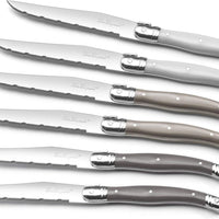 Amefa - Lou Laguiole Tradition Knife Block with 6 Pc Mixed Colored Knife Set - 2511MWK000K35