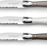 Amefa - Lou Laguiole Tradition Knife Block with 6 Pc Mixed Colored Knife Set - 2511MWK000K35