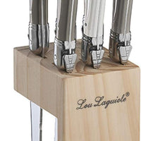 Amefa - Lou Laguiole Tradition Knife Block with 6 Pc Mixed Colored Knife Set - 2511MWK000K35