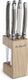 Amefa - Lou Laguiole Tradition Knife Block with 6 Pc Mixed Colored Knife Set - 2511MWK000K35