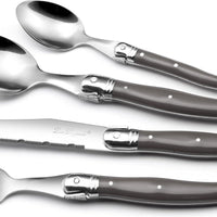 Amefa - Lou Laguiole Tradition Stainless Steel Polypropylene Vintage Silverware Set, 24 Pcs - 2511PEPA22C40