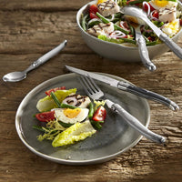 Amefa - Lou Laguiole Tradition Stainless Steel Polypropylene Vintage Silverware Set, 24 Pcs - 2511PEPA22C40