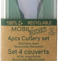 Amefa - Mobil Travel Cutlery Stainless Steel with Case, 4 Pcs - 059205PC04A42