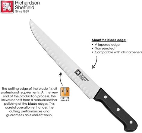 Amefa - Universal 10" Butcher Knife with Notches - 025600RSPC222