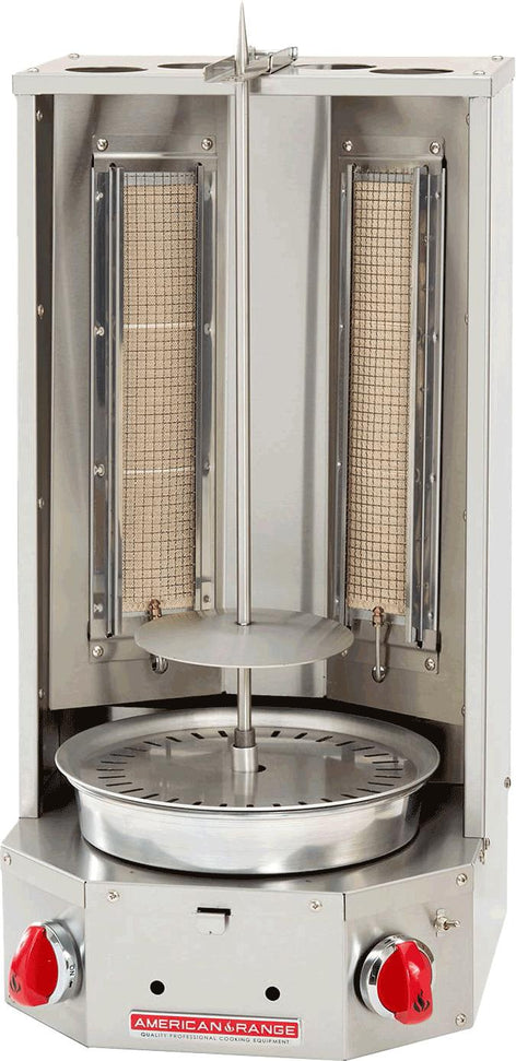 American Range - 17" Stainless Steel Vertical Infrared Rotisserie Broiler - AVB-2E