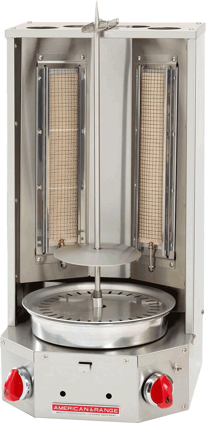 American Range - 17" Stainless Steel Vertical Infrared Rotisserie Broiler - AVB-2E