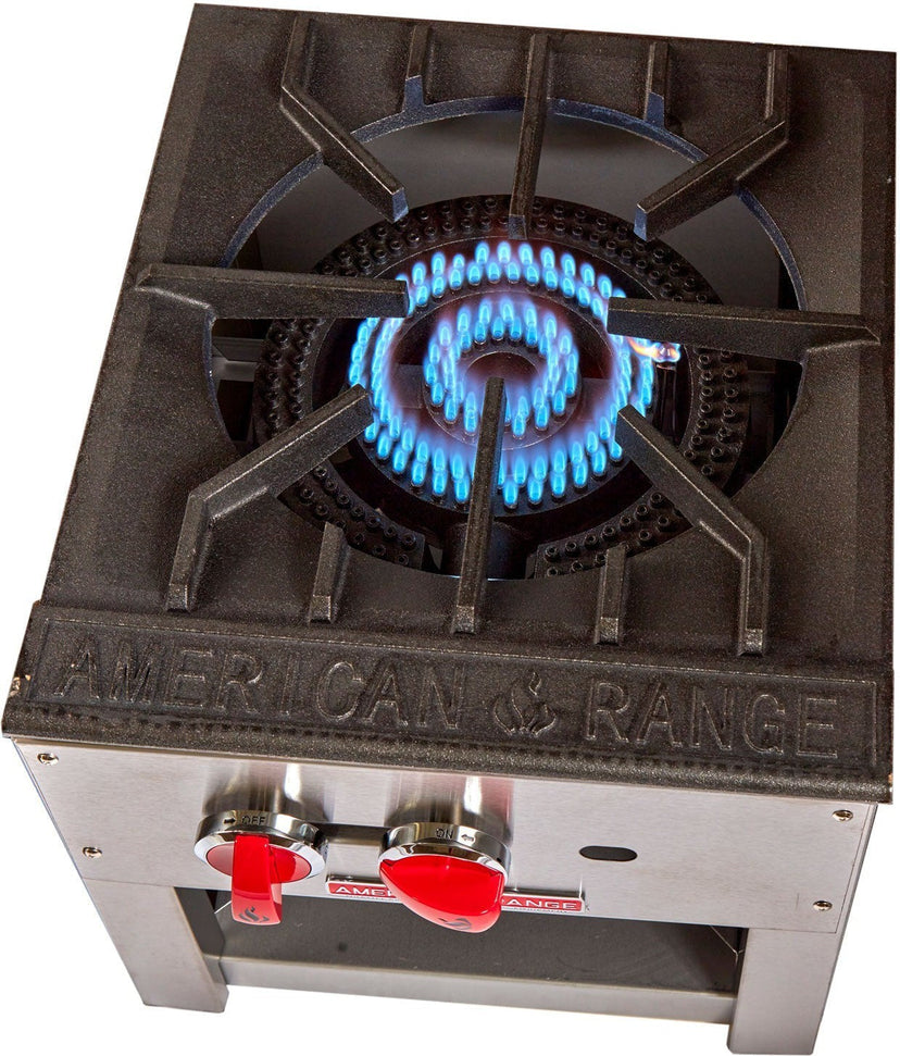 American Range - 18" Natural Gas Economy Style Stock Pot Stoves With 2 Burners, Stainless Steel - SPSH-18-2