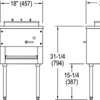 American Range - 18" Stainless Steel Heavy Duty 23 Tip Jet Wok Ranges - ARWR-J13