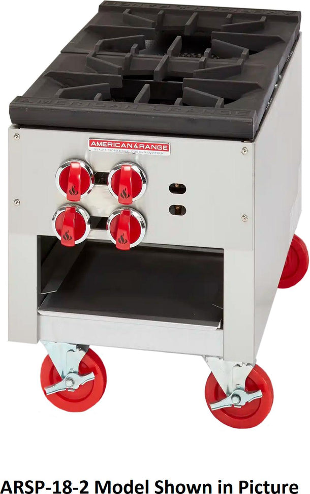 American Range - 18" Stainless Steel Heavy Duty Stock Pot Stoves With (2) Jet Burners - ARSP-J-2