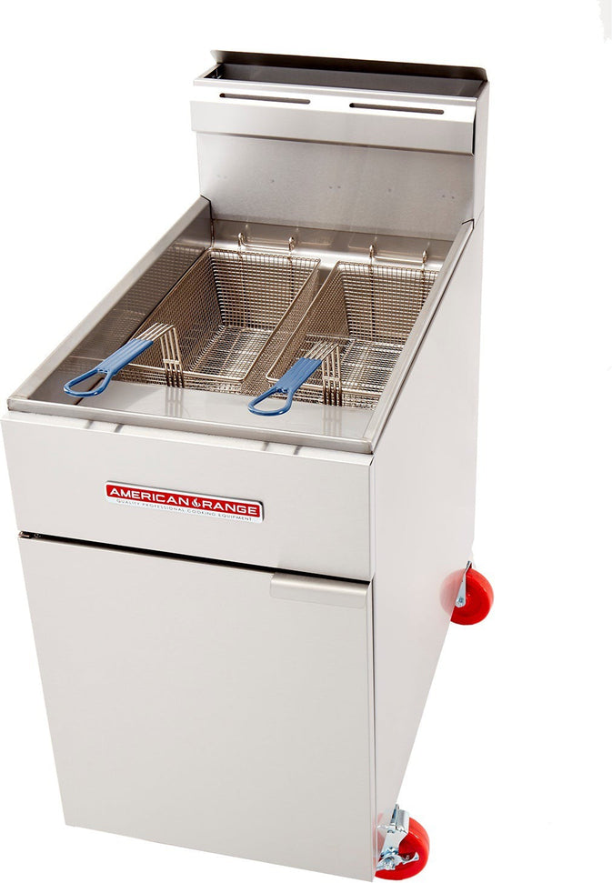 American Range - 19.5" High Efficiency Gas Fryer with 4 Burners, Stainless Steel - AF-75