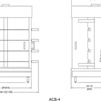 American Range - 24" Stainless Steel CounterTop 4 Spit Chicken Rotisserie - ACB-4