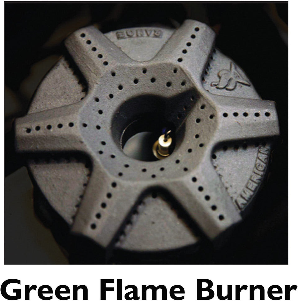 American Range -24" Stainless Steel Green Flame Ranges 4 Burners with 20" Space Saver Oven - ARGF-4