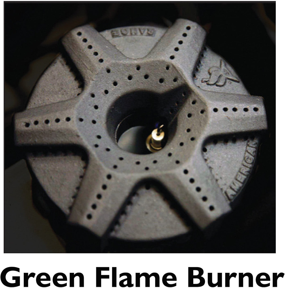 American Range -24" Stainless Steel Green Flame Ranges 4 Burners with 20" Space Saver Oven - ARGF-4