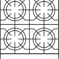 American Range -24" Stainless Steel Green Flame Ranges 4 Burners with 20" Space Saver Oven - ARGF-4