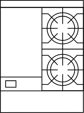 American Range - 24" Stainless Steel Restaurant Range With 12" Griddles, 2 Burners And 20" Standard Oven - AR-12G-2B