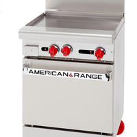 American Range - 24" Stainless Steel Restaurant Range With 24" Griddles, And 20" Storage Base - AR-24G-SB