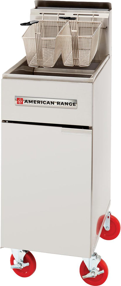 American Range - 25 / 25 lb Stainless Steel Gas Floor Fryer - AF‐25/25