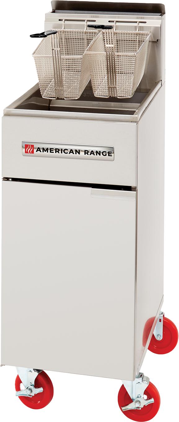 American Range - 25 / 25 lb Stainless Steel Gas Floor Fryer - AF‐25/25
