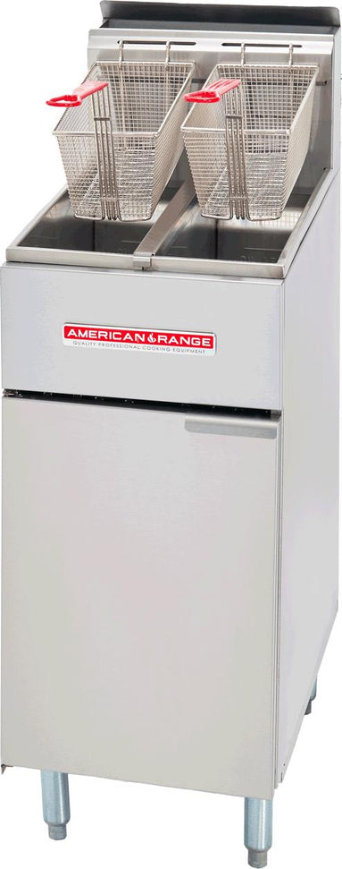 American Range - 25 / 25 lb Stainless Steel Gas Floor Fryer - AF‐25/25