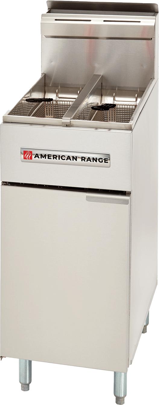 American Range - 25 / 25 lb Stainless Steel Gas Floor Fryer - AF‐25/25