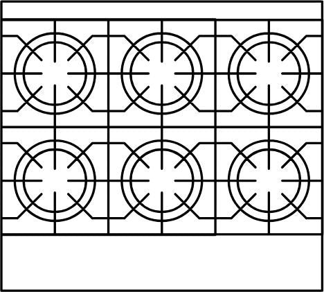 American Range - 36" Countertop Hot Plates, Stainless Steel - ARHP-36-6