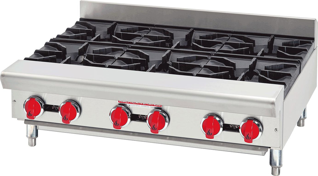 American Range - 36" Countertop Hot Plates, Stainless Steel - ARHP-36-6