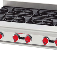 American Range - 36" Countertop Hot Plates, Stainless Steel - ARHP-36-6
