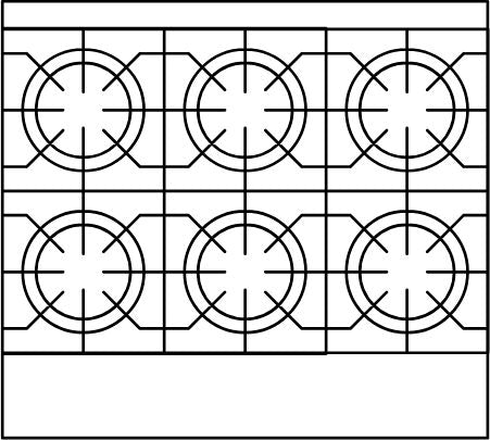 American Range - 36" Restaurant Range With 6 Burners with 26.5" Standard Oven, Stainless Steel - AR-6