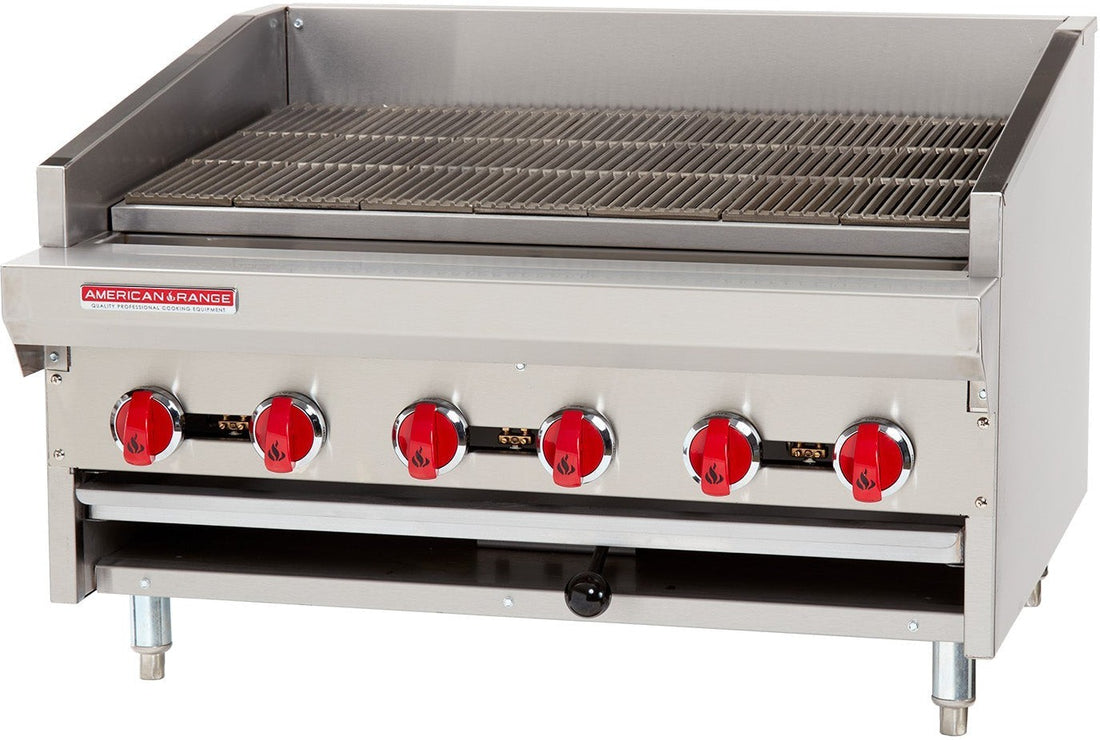 American Range - 36" Stainless Steel Adjustable Top Radiant Char Broiler - ADJ-36