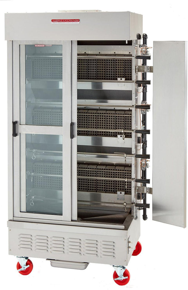 American Range - 36" Stainless Steel CounterTop 7 Spit Chicken Rotisserie - ACB-7