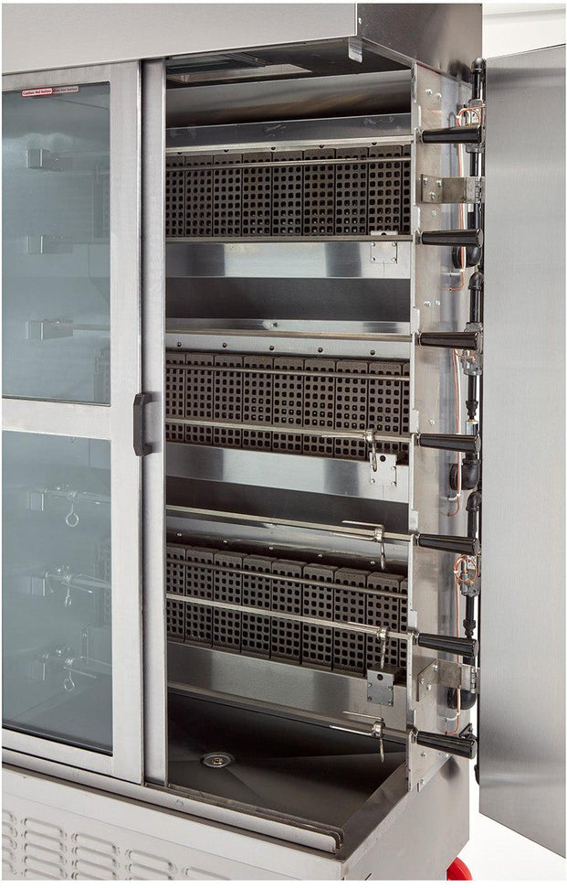 American Range - 36" Stainless Steel CounterTop 7 Spit Chicken Rotisserie - ACB-7