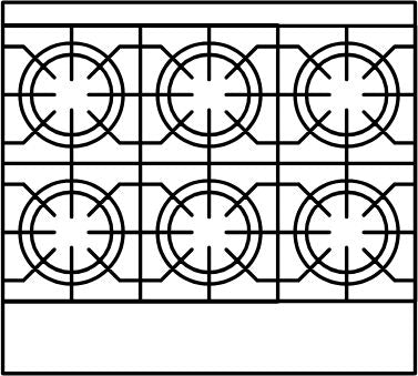 American Range - 36" Stainless Steel Green Flame Ranges 6 Burners with 26.5" Standard Oven - ARGF-6