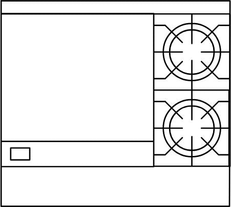 American Range - 36" Stainless Steel Restaurant Range With 24" Griddles, 2 Burners, And 26.5" Convection Oven - AR-24G-2B-C