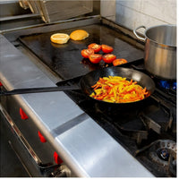 American Range - 36" Stainless Steel Restaurant Range With 24" Griddles, 2 Burners, And 26.5" Storage Base - AR-24G-2B-SB