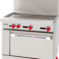 American Range - 36" Stainless Steel Restaurant Range With 36" Griddles And 26.5" Standard Oven - AR-36G