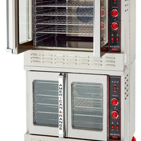 American Range - 40" Majestic Convection Oven Gas Double Deck, 4 Burners with Manual Controls and Solid Doors - MSD-2