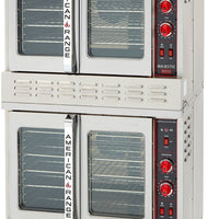 American Range - 40" Stainless Steel Majestic Convection Oven Electric Bakery Double Deck , 6 Elements with Electric Controls and Solid Doors- ME-2