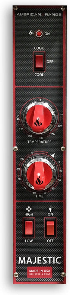 American Range - 40" Stainless Steel Majestic Convection Ovens Gas Bakery Double Deck, 4 Burners with Manual Controls and Solid Doors- M-2