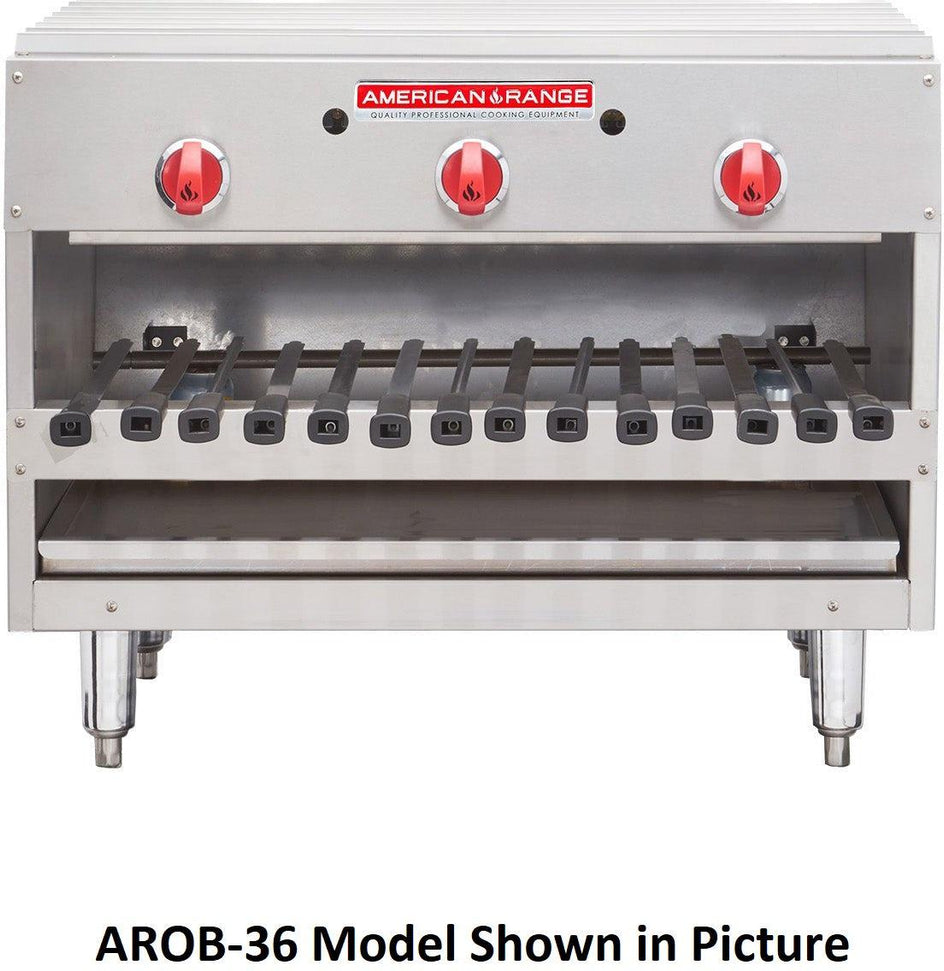 American Range - 48" Stainless Steel Infrared Brazil Overfired Broilers - AROB-48