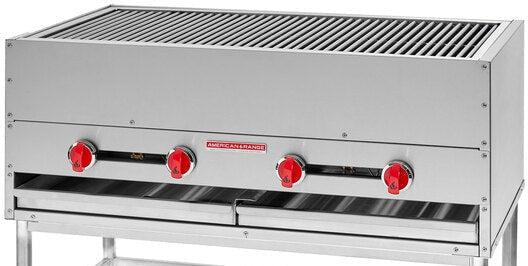 American Range - 48" Stainless Steel Natural Gas 4-Burner Horizontal Chicken Broiler - AHS-4836