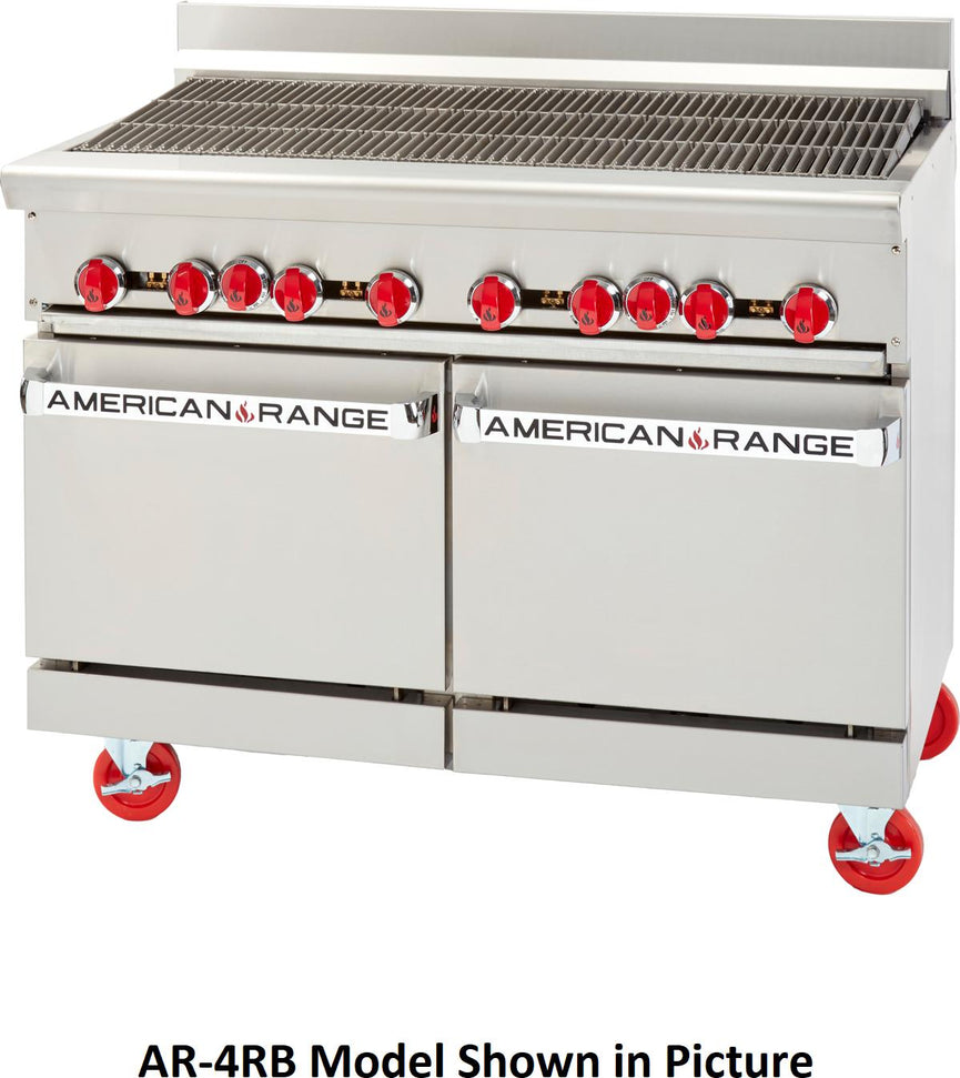 American Range - 48" Stainless Steel Radiant Broiler with 20" 2 Storage Bases - AR-4RB-DSB