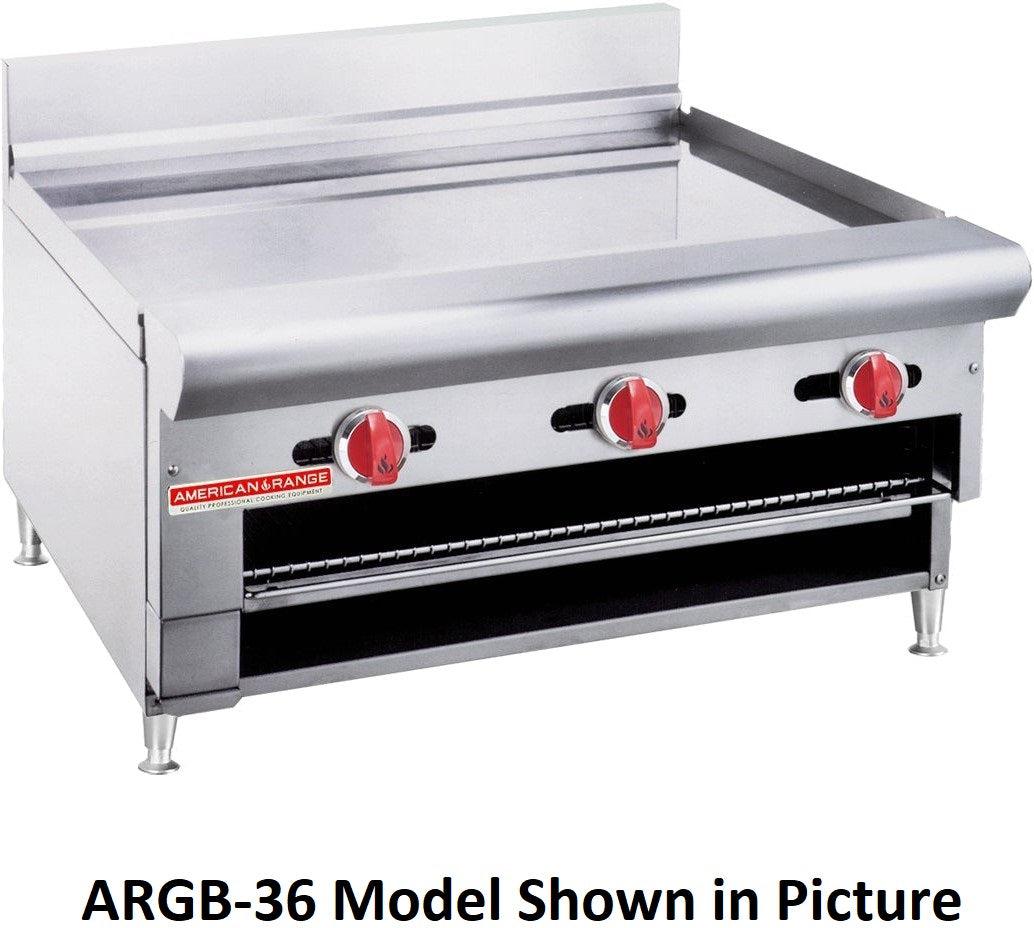 American Range - 48" Stainless Steel Raised Griddle Broilers with 4 Burners - ARGB-48