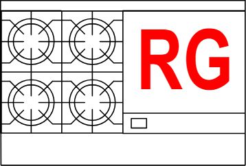 American Range - 48" Stainless Steel Restaurant Range 24" Raised Griddles, 4 Burners With 26.5" 1 Standard Oven and 1 Storage Base - AR-4B-24RG-126L-SBR