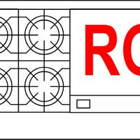 American Range - 48" Stainless Steel Restaurant Range 24" Raised Griddles, 4 Burners With 26.5" 1 Standard Oven and 1 Storage Base - AR-4B-24RG-126L-SBR