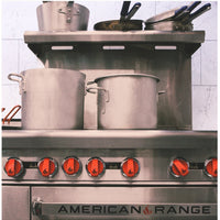 American Range - 48" Stainless Steel Restaurant Range 36" Griddles With 2 Burners, (1) 26.5" Convection Oven and Storage Base - AR-36G-2B-CL-SBR